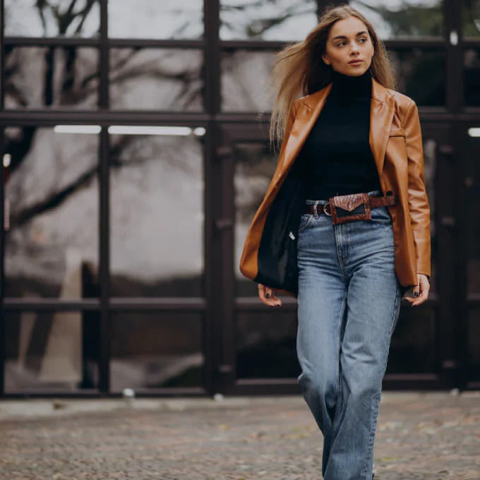 Womens Brown Leather Jacket