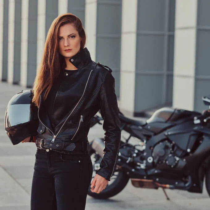 Womens Leather Biker Jackets