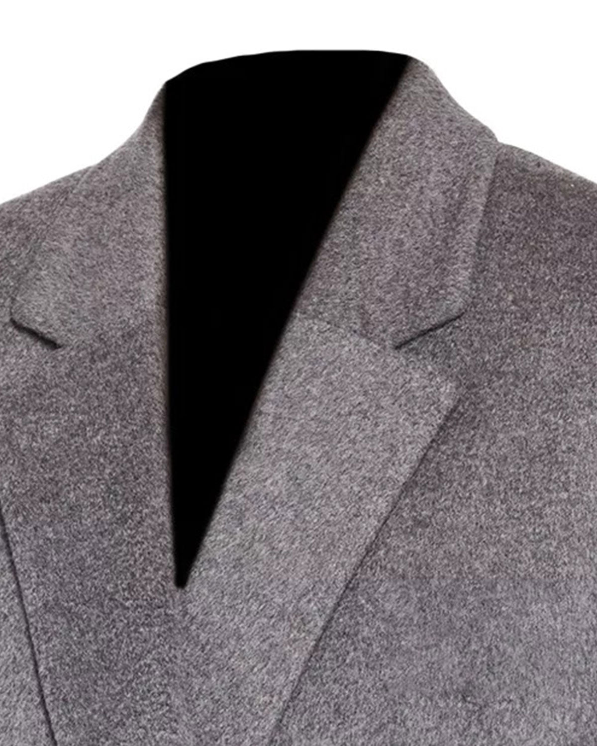 Womens Grey Double Breasted Wool Coat