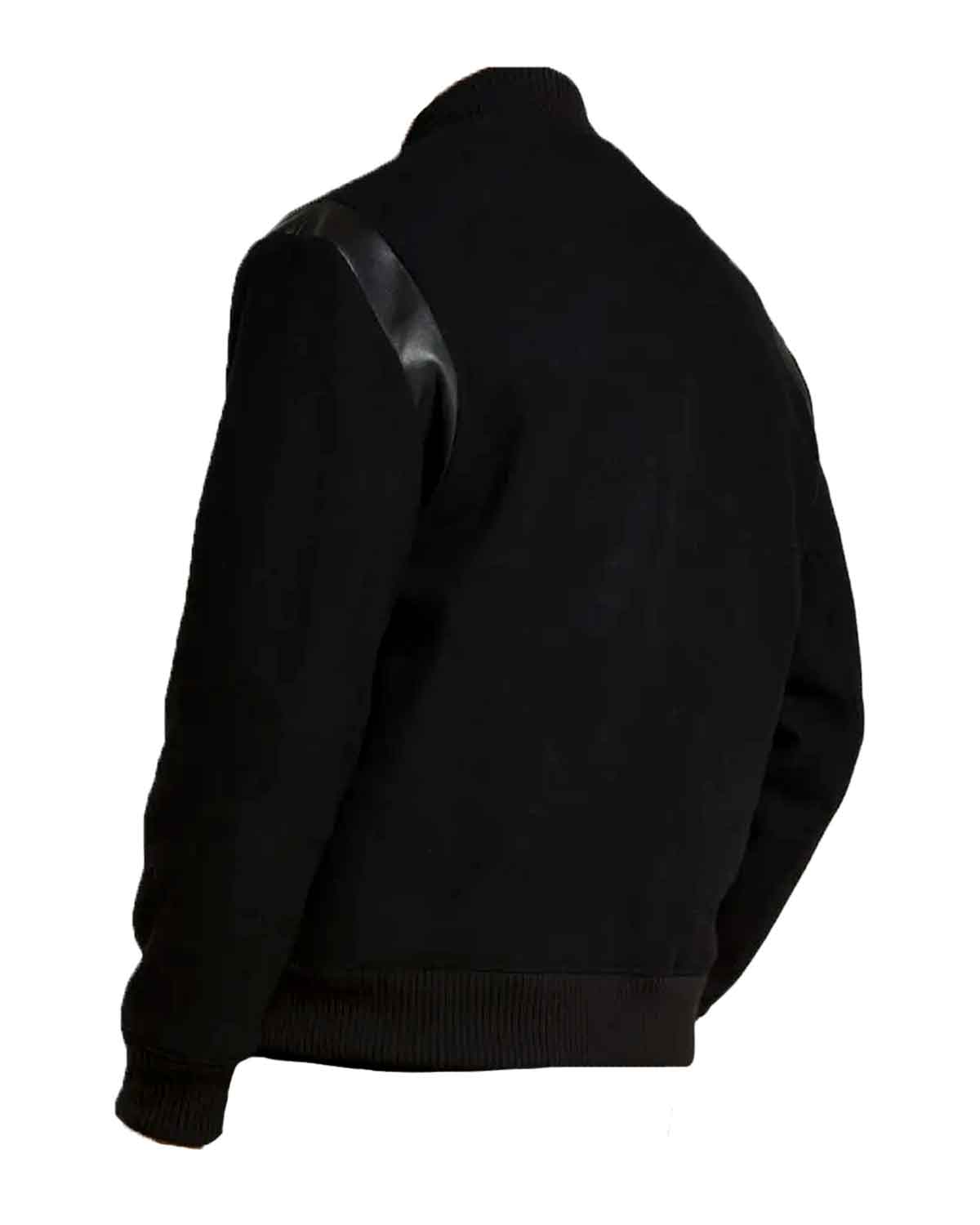 Men’s Classic Black Varsity Jacket