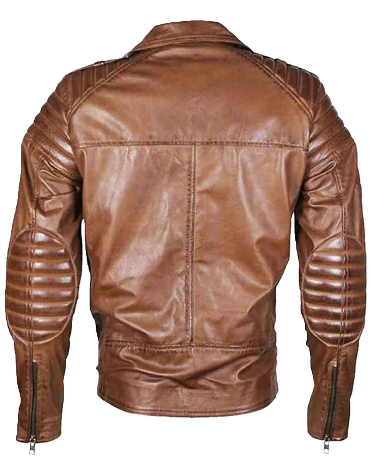 Men's Brown Motorcycle Leather Jacket