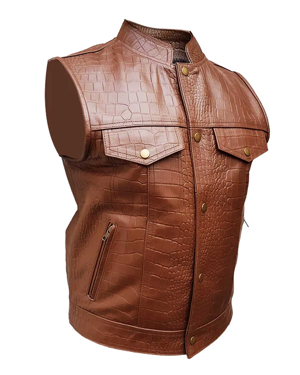 Men’s Motorcycle Alligator Leather Vest