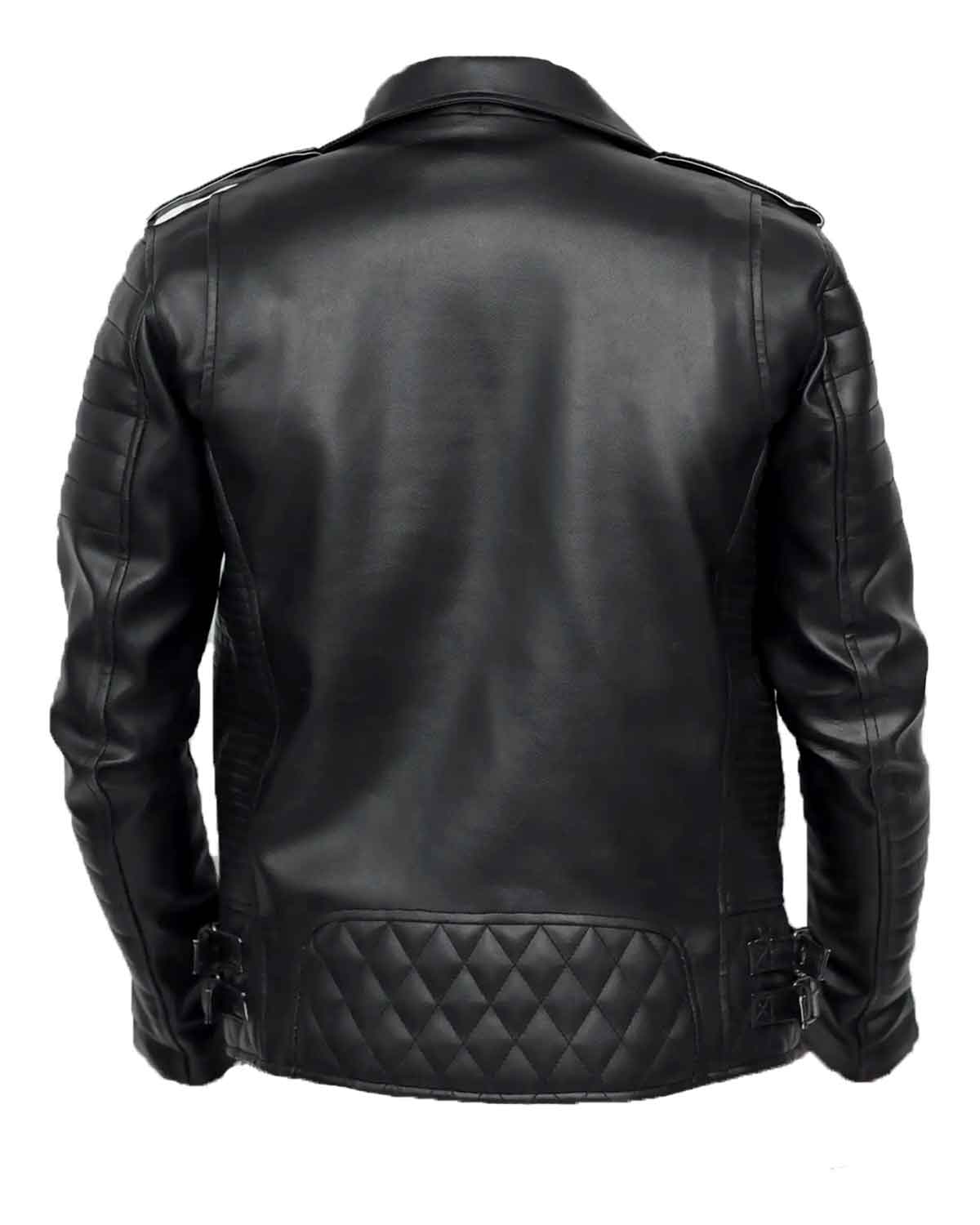 Men’s Black Quilted Leather Jacket