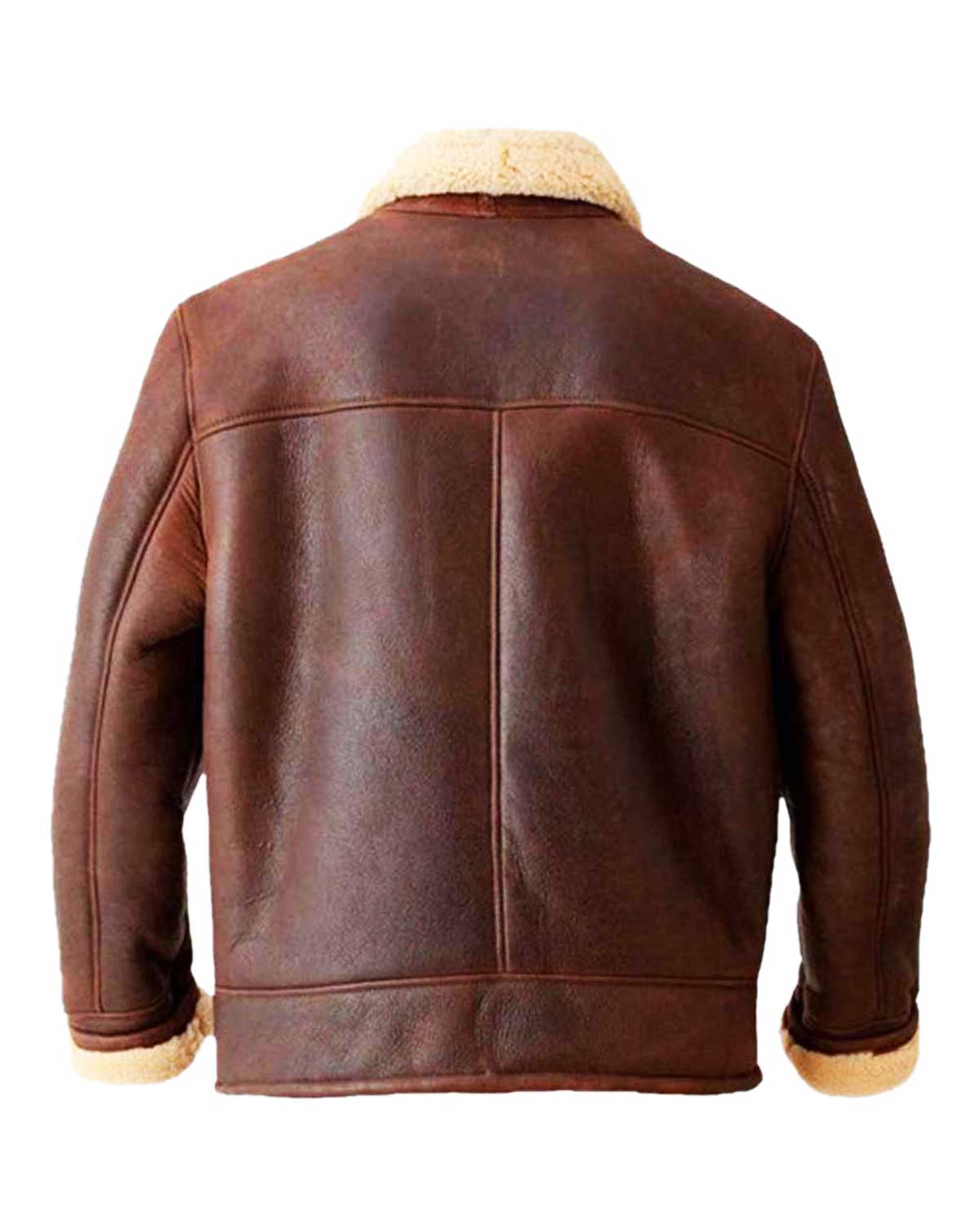 Mens Aviator Brown Leather Jacket