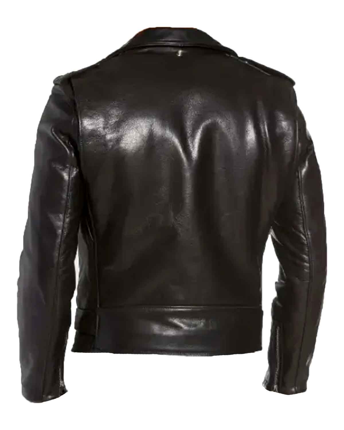 Men’s Cowhide Moto Black Leather Jacket