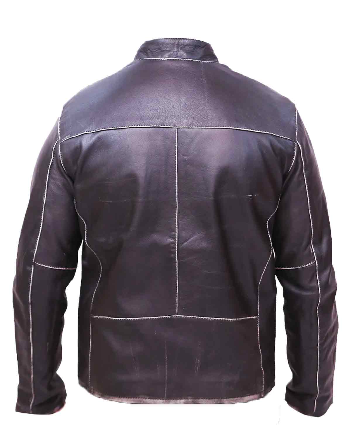 Men's Fashion Stylish Slim Fit Genuine Lambskin Leather Biker Jacket