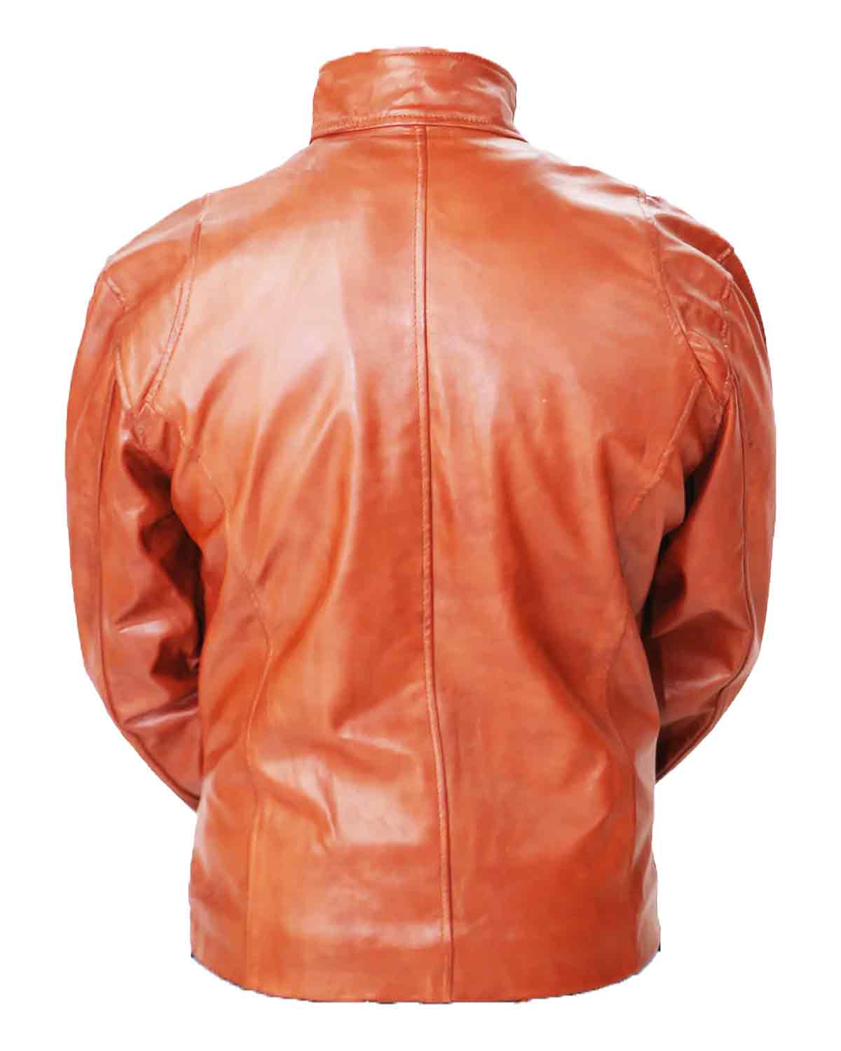 Men's Fashion Brown Genuine Leather Jacket