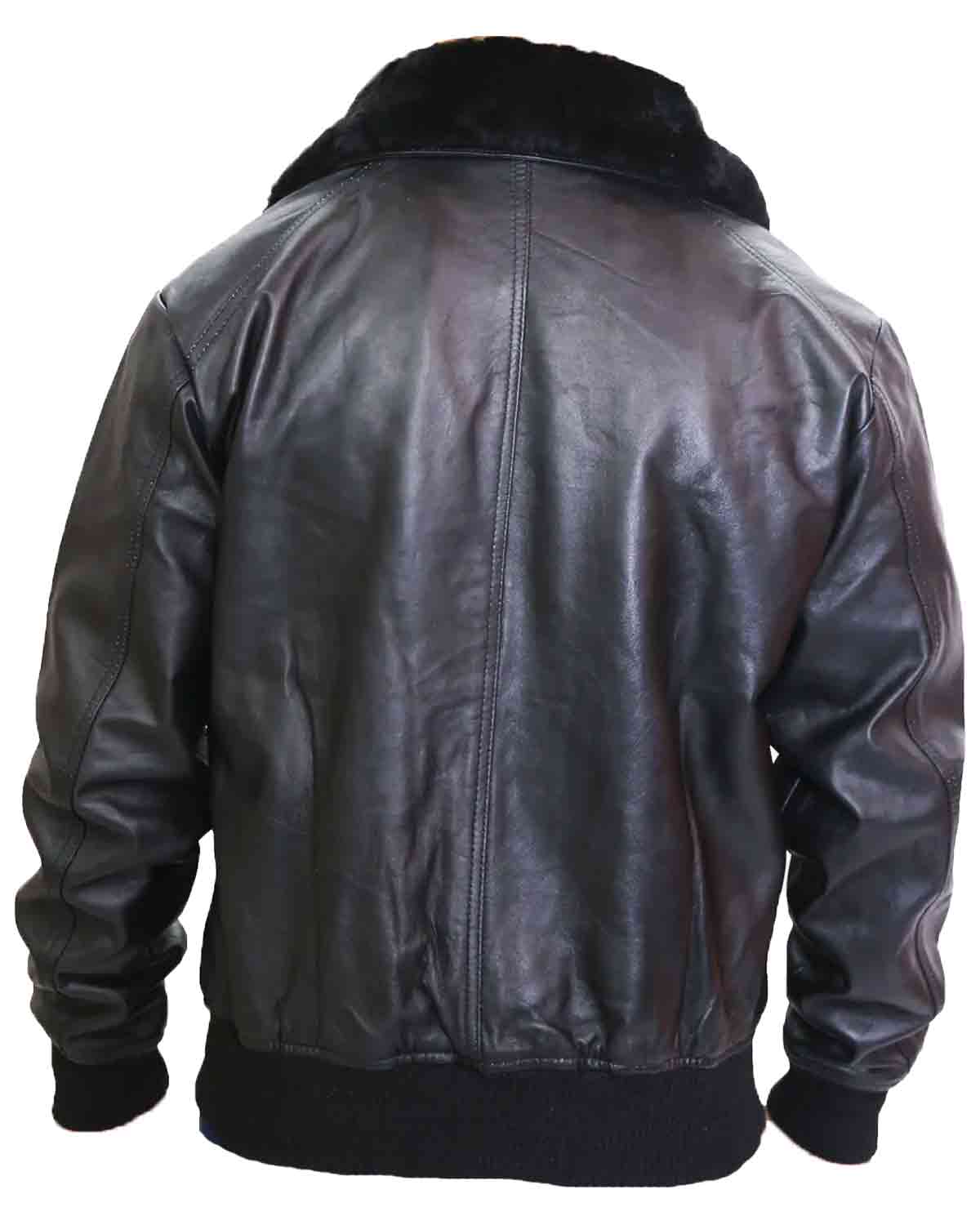 Men's G1 Navy Black Leather Jacket