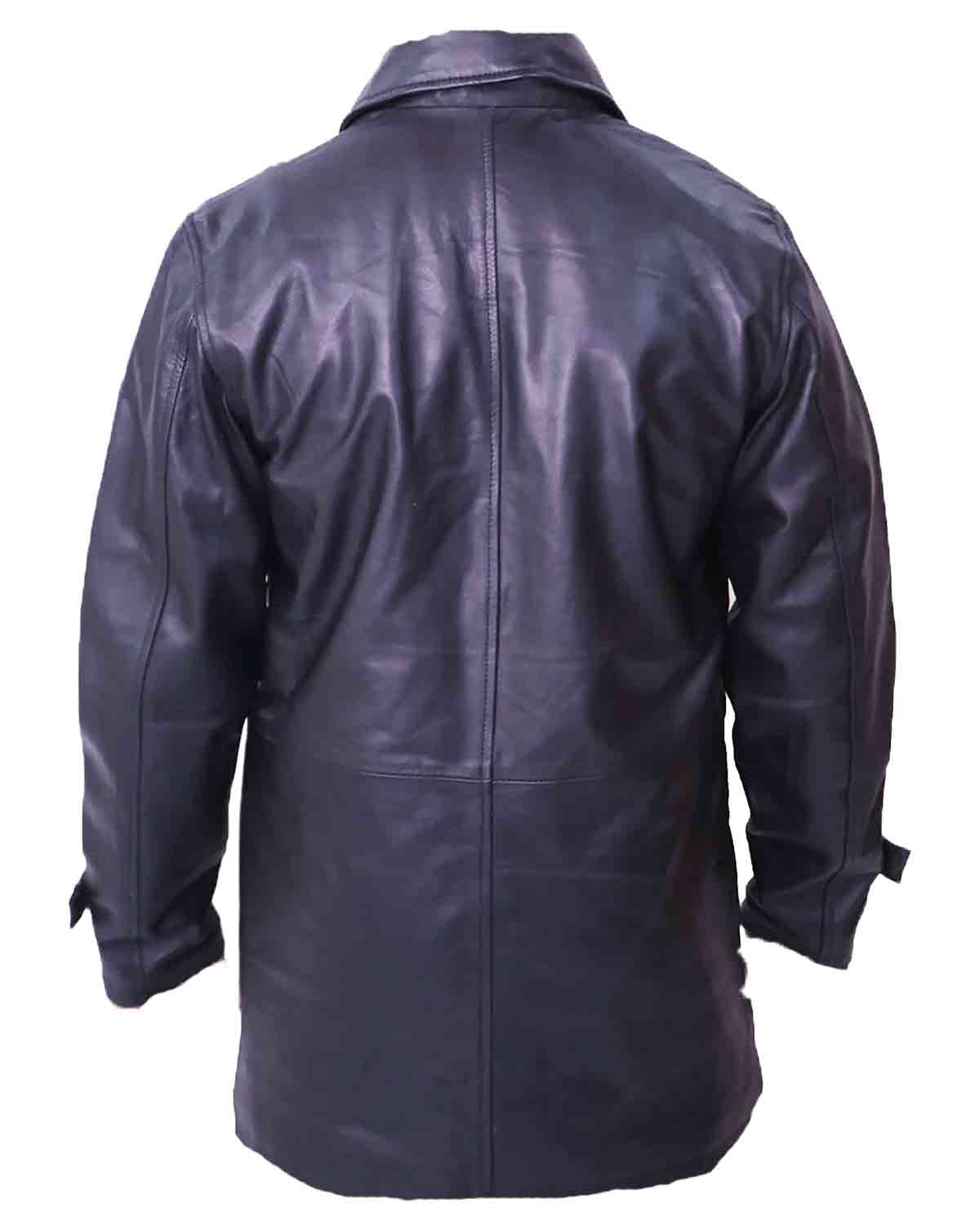 Men's Black Leather Coat