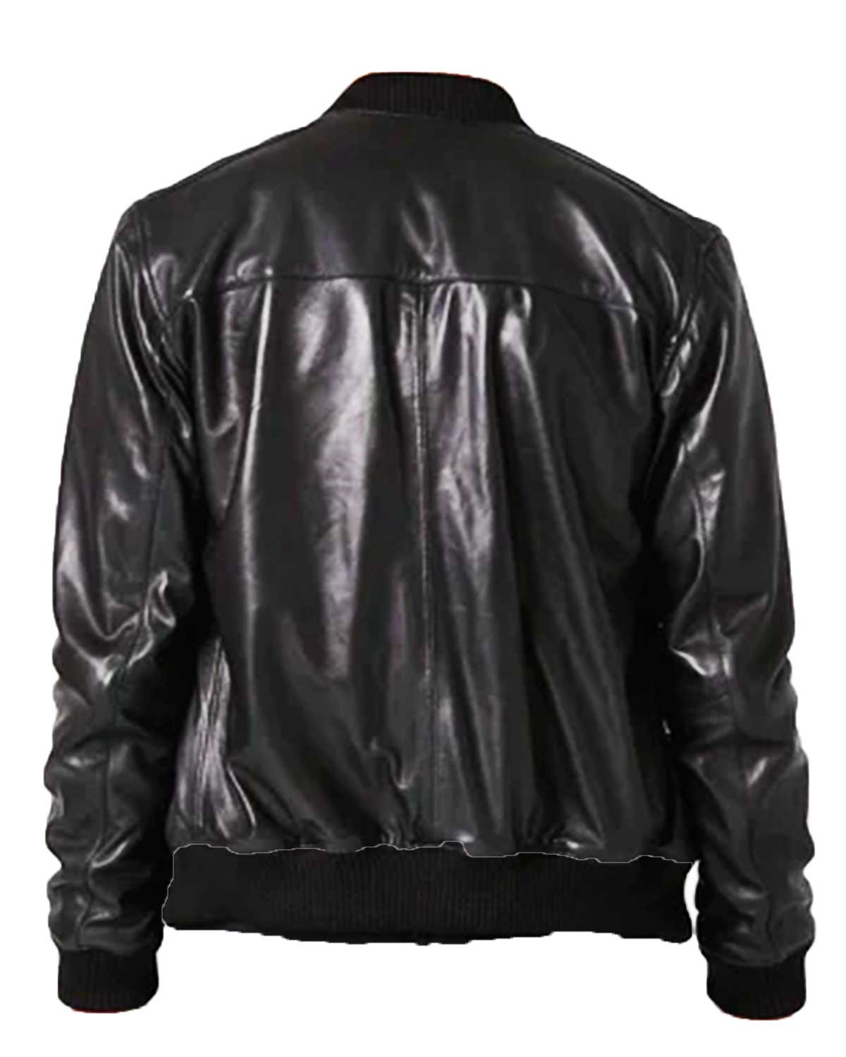 Men’s Black Bomber Leather Jacket