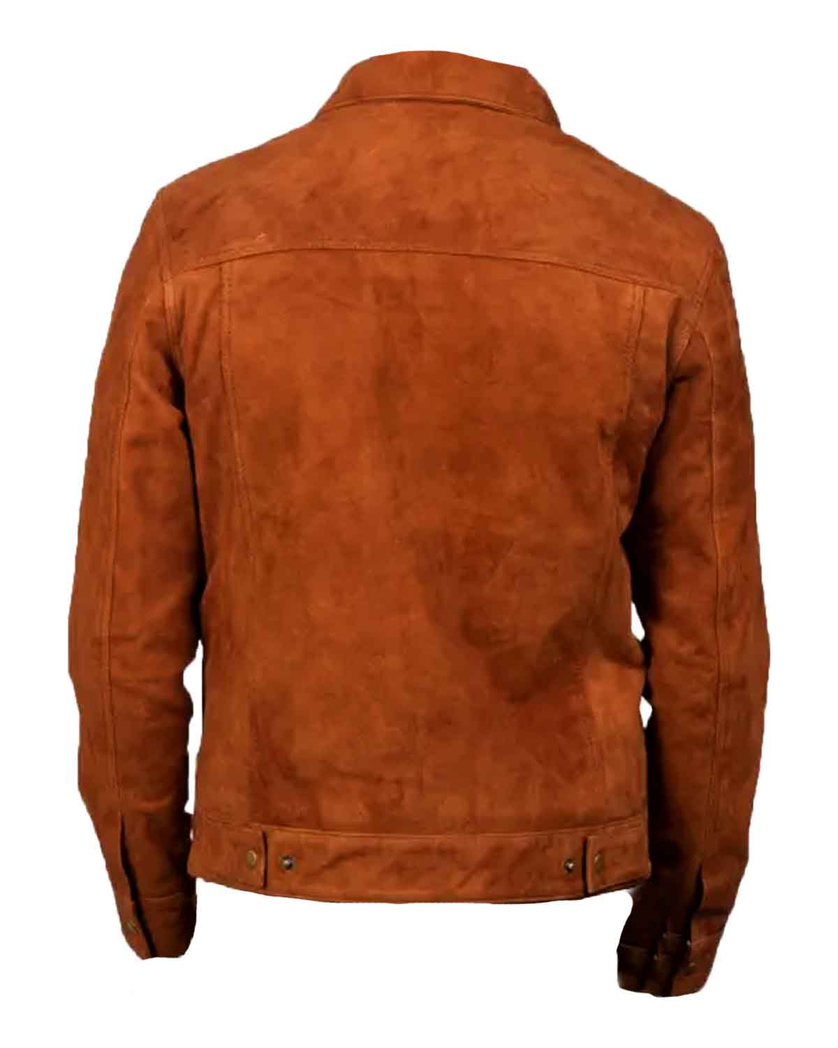 Men’s Brown Suede Trucker Jacket