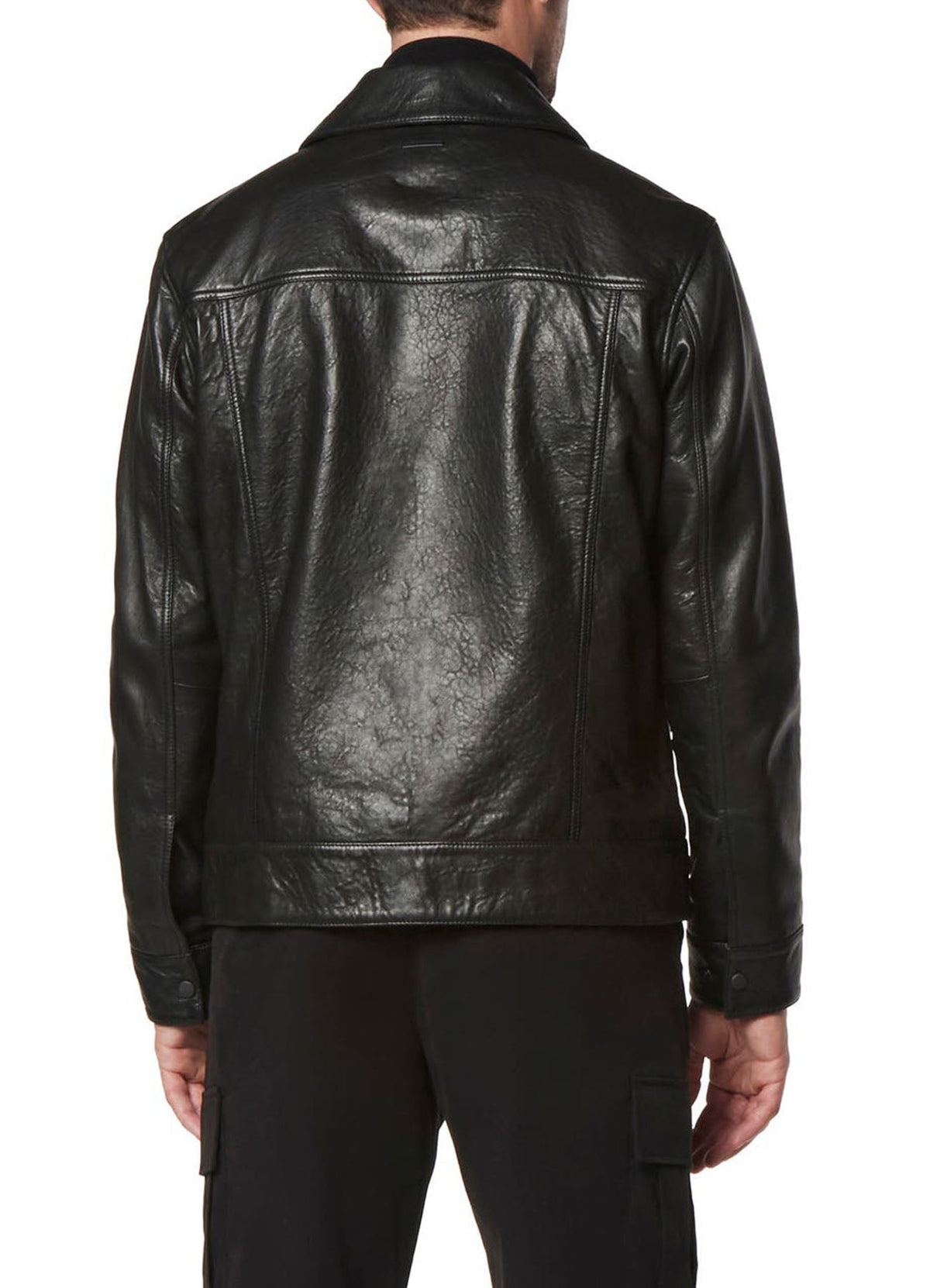 Mens Vintage Black Leather Jacket