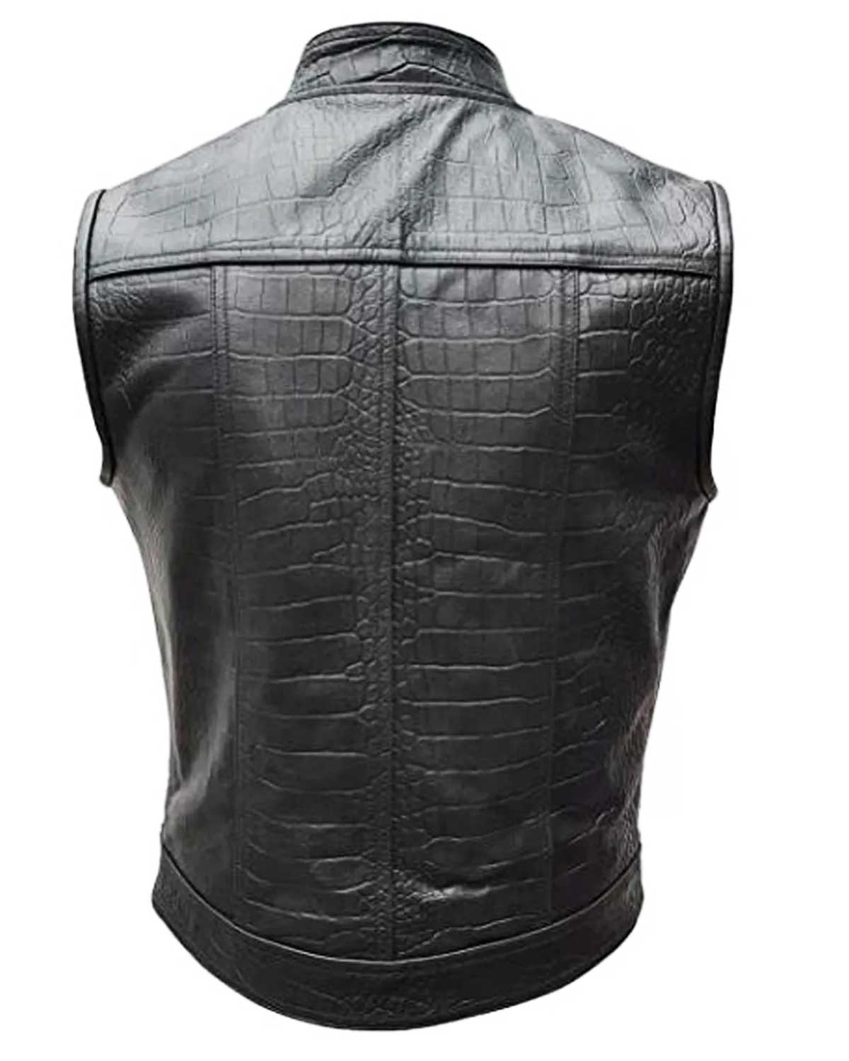 Men’s Motorcycle Alligator Leather Vest