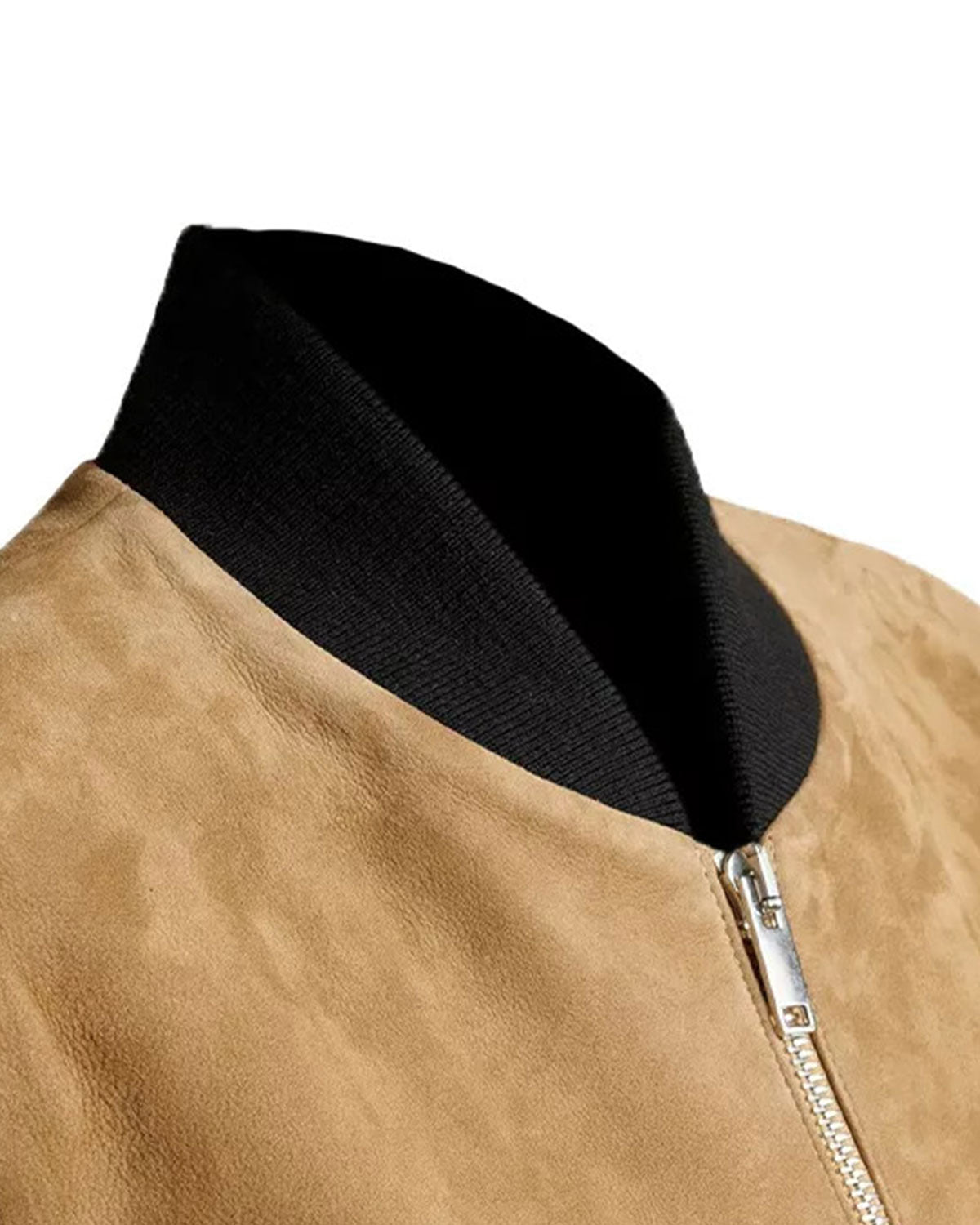 Brown Suede Bomber Jacket Womens