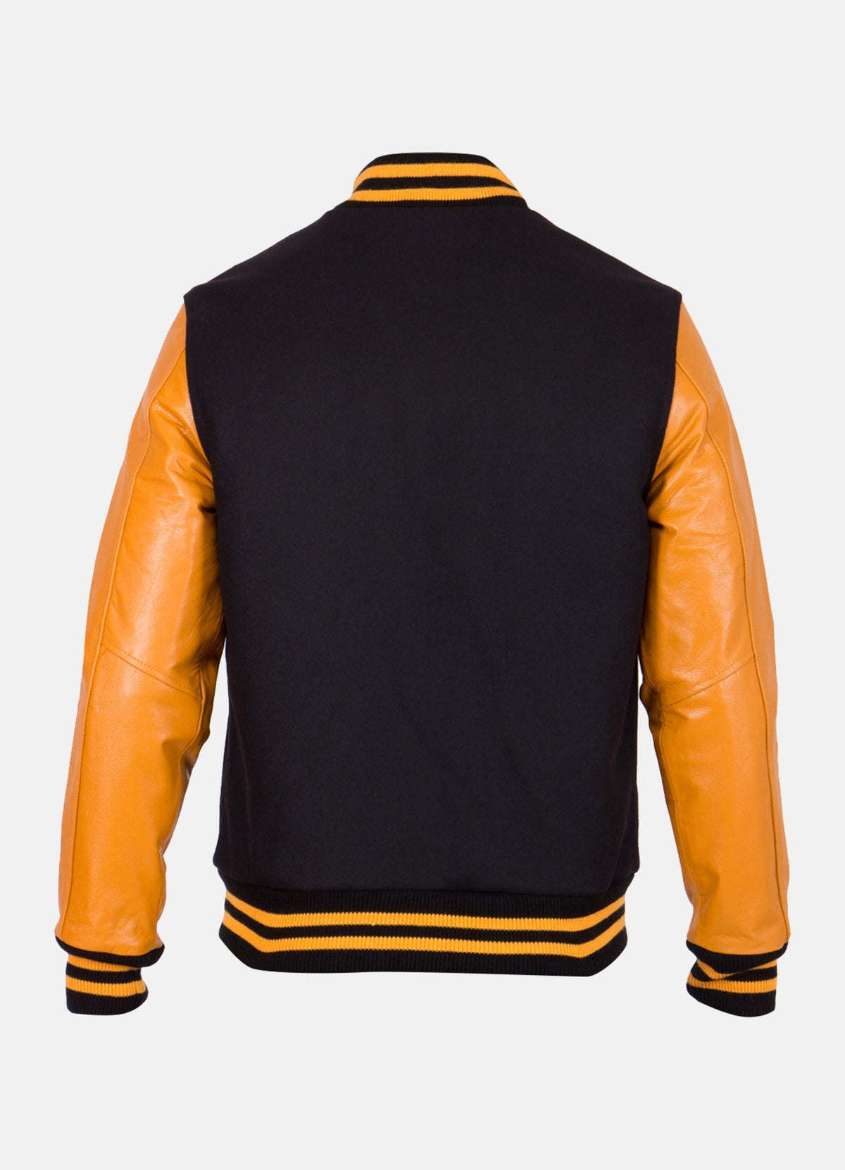 Mens Black and Yellow Varsity Jacket