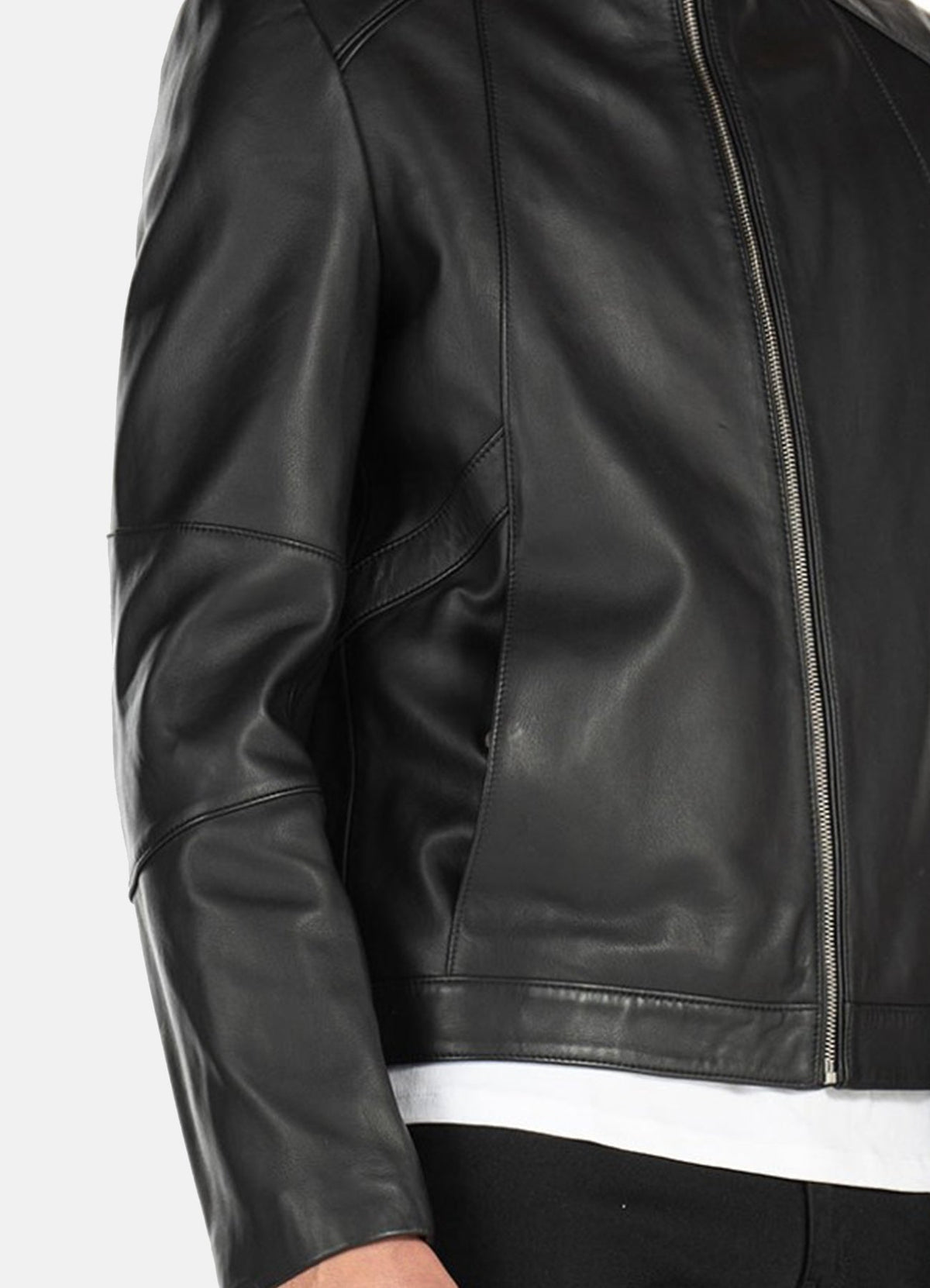 Mens Black Iconic Lambskin Leather Jacket