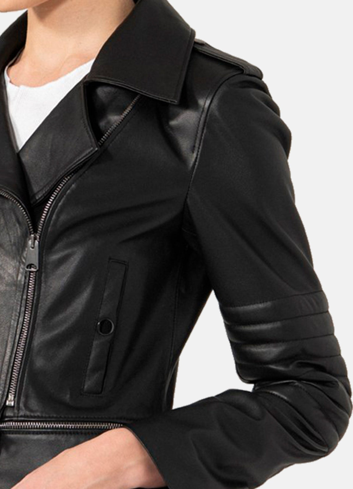 Womens Iconic Black Biker Leather Jacket