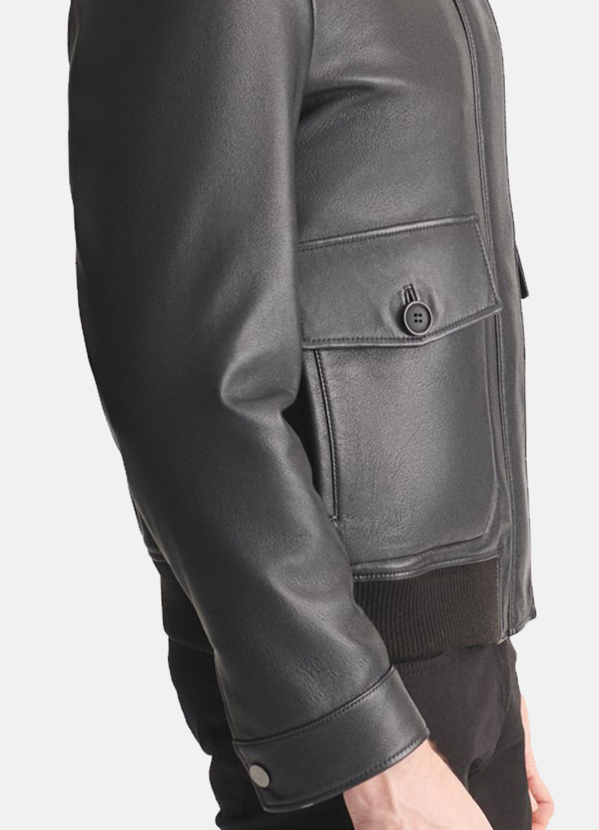 Mens Slimfit Black Lambskin Leather Jacket