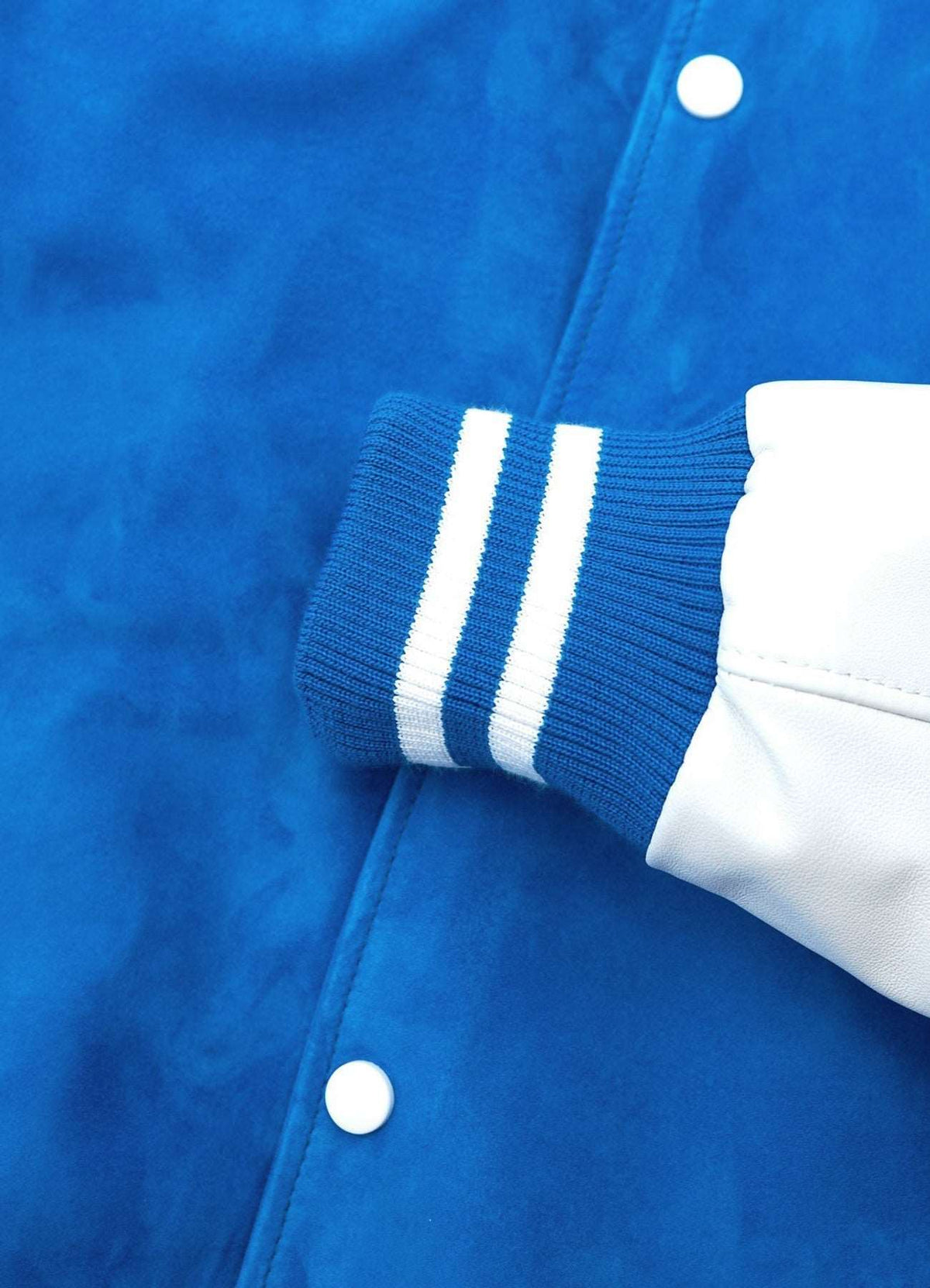 Mens Blue and White Varsity Jacket