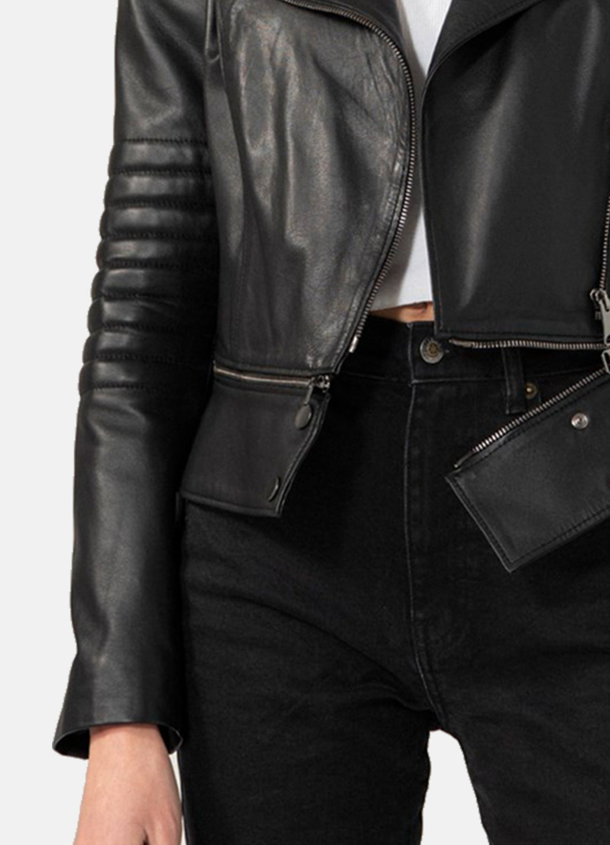 Womens Iconic Black Biker Leather Jacket