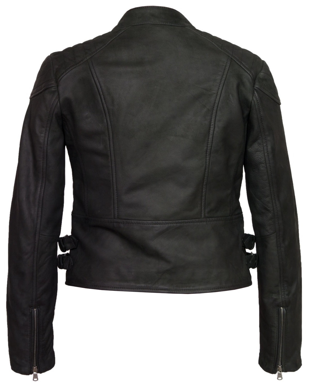 Women’s Black Leather Biker Jacket