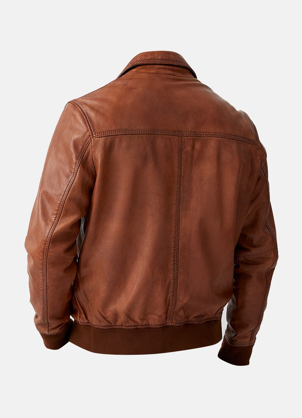 Mens Vintage Style Bomber Leather Jacket