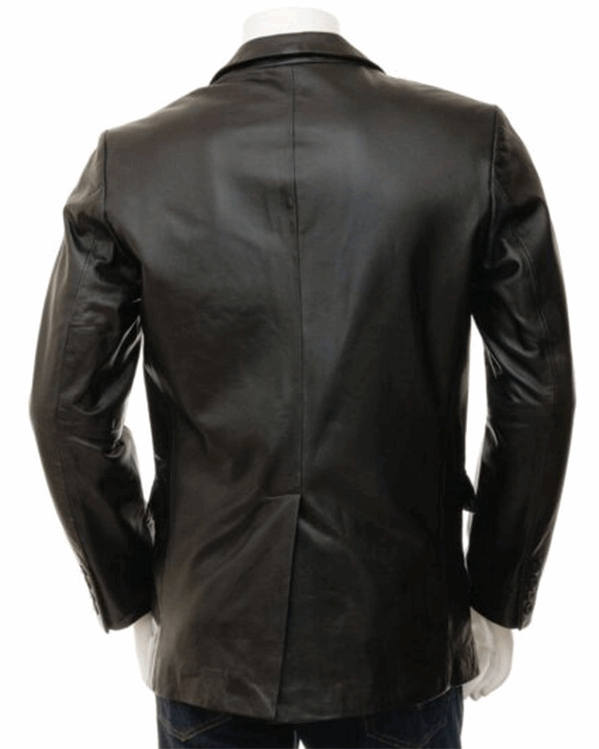 Men's Simple Leather Blazer