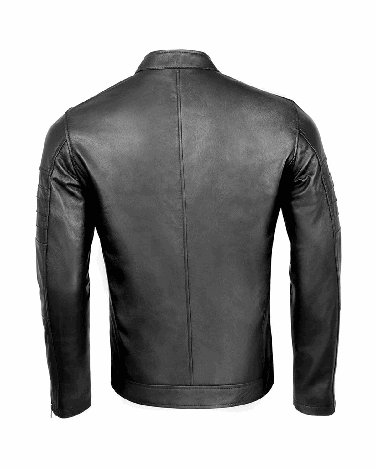 Men's Stylish Black Biker Fashion Real Leather Jacket