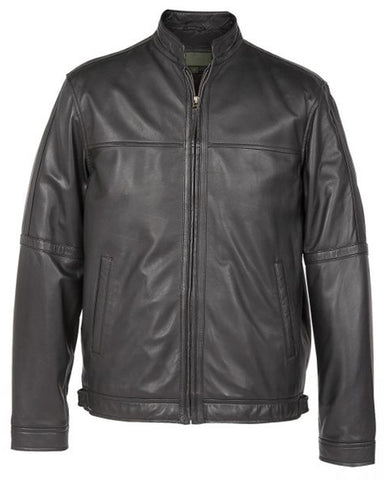 Mens Motorcycle Black Leather Jacket