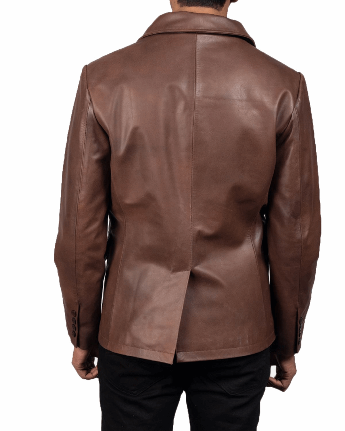 Men's Naval Real Leather Peacoat