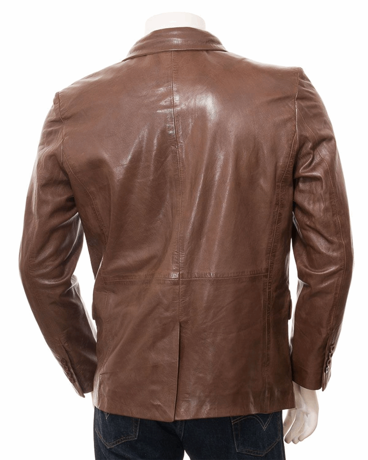 Men's Simple Leather Blazer