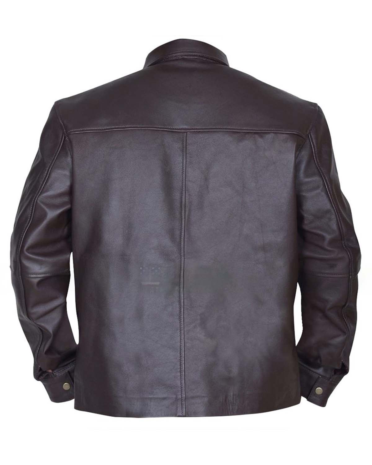 Mens Addicted Brown Leather Jacket