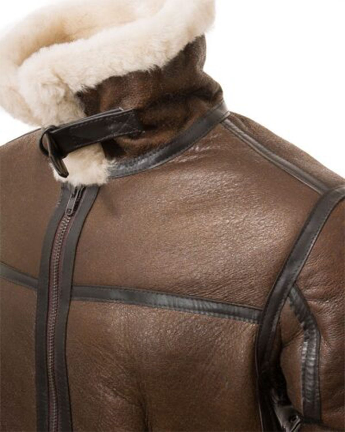 Brown Men's Aviator Real Leather Jacket