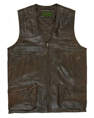 Mens Antique Shooting Brown Vest