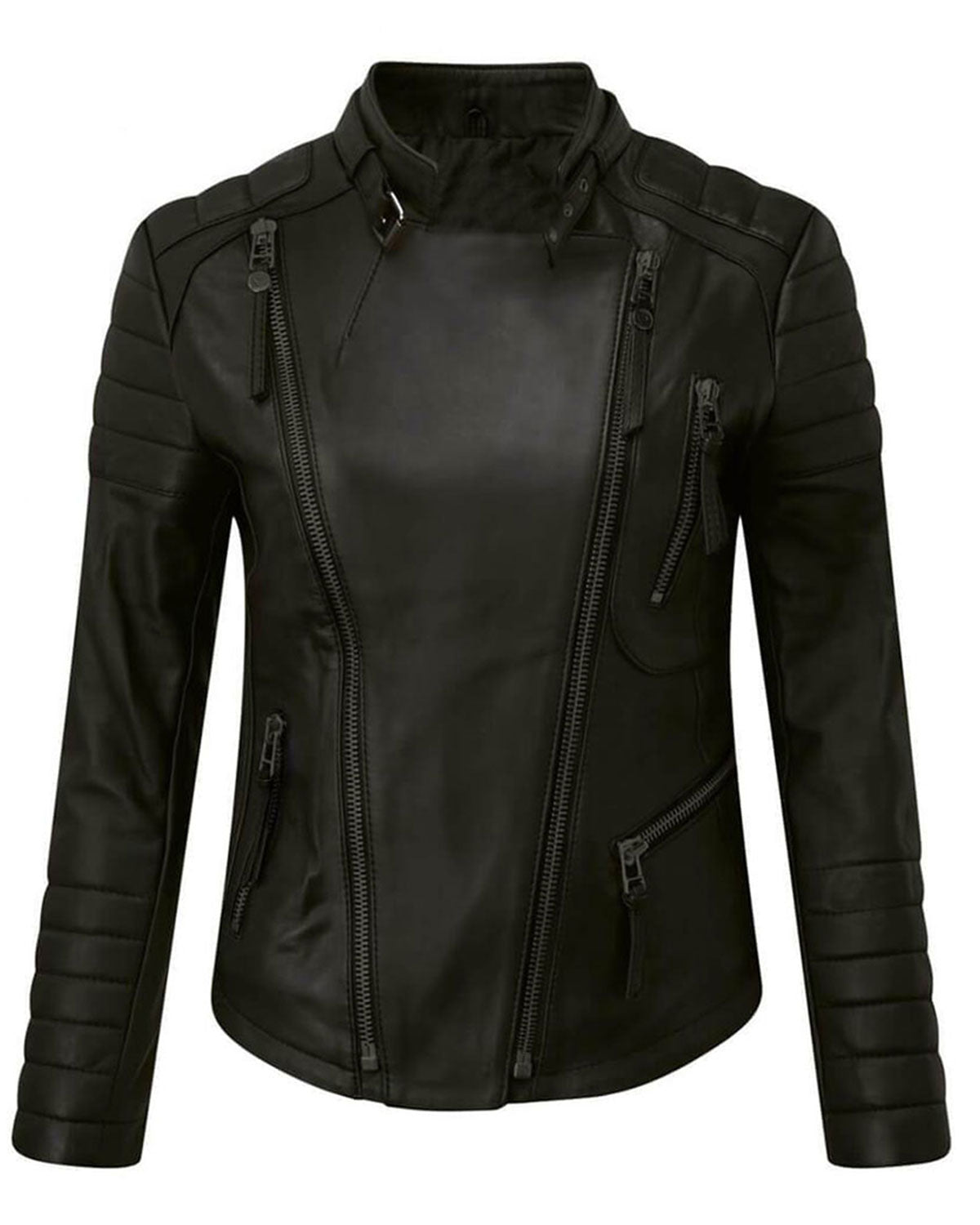 Womens Biker Stylish Leather Jacket