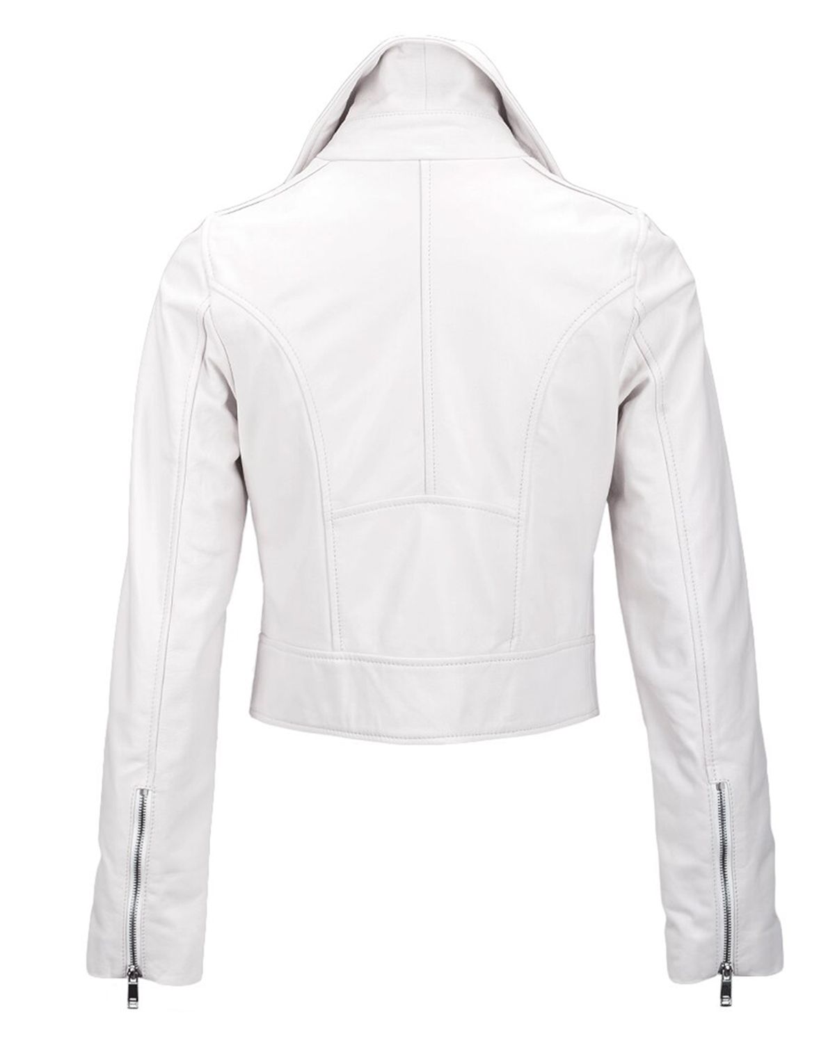 Womens Short Slim Fit Biker Jacket