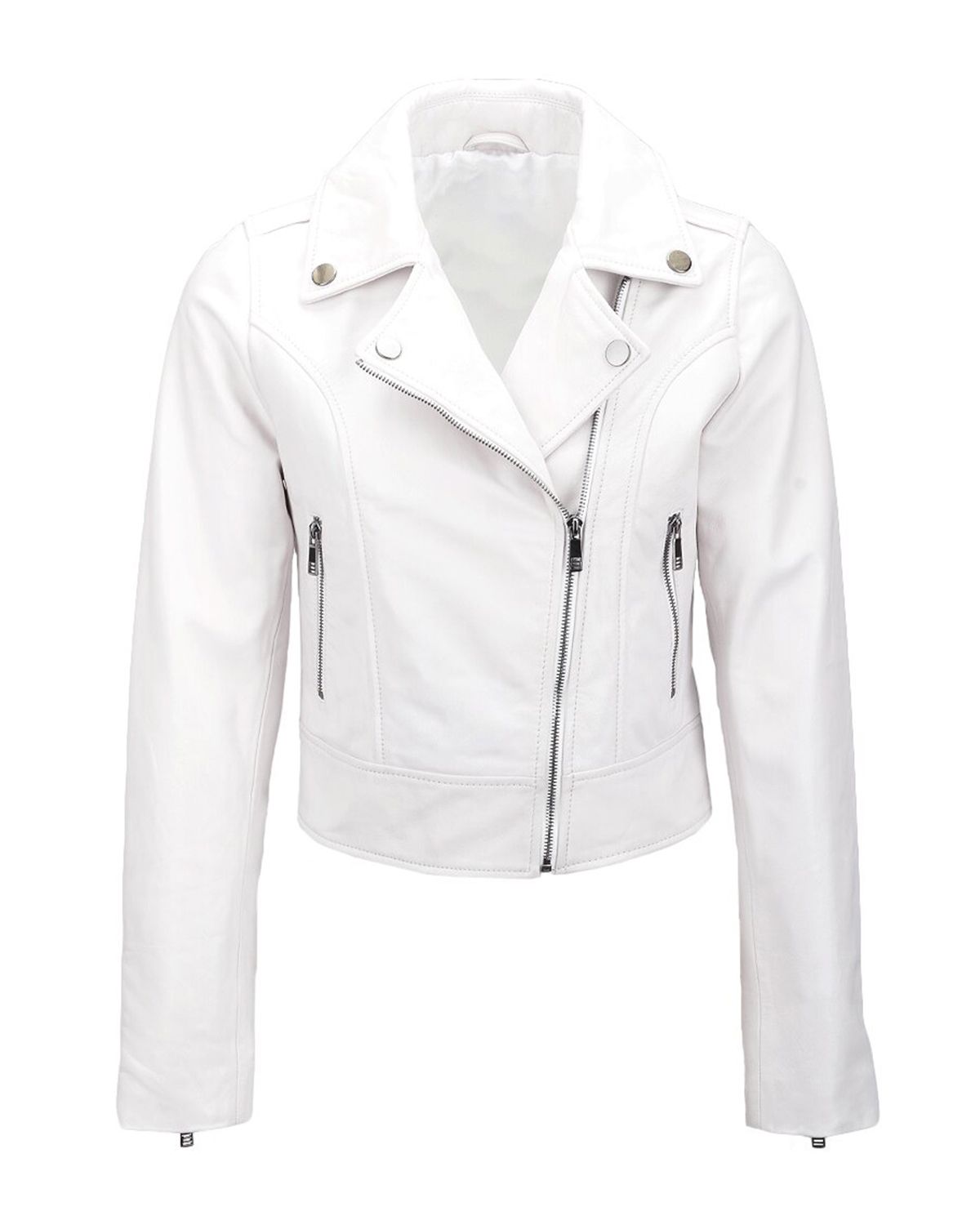 Womens Short Slim Fit Biker Jacket