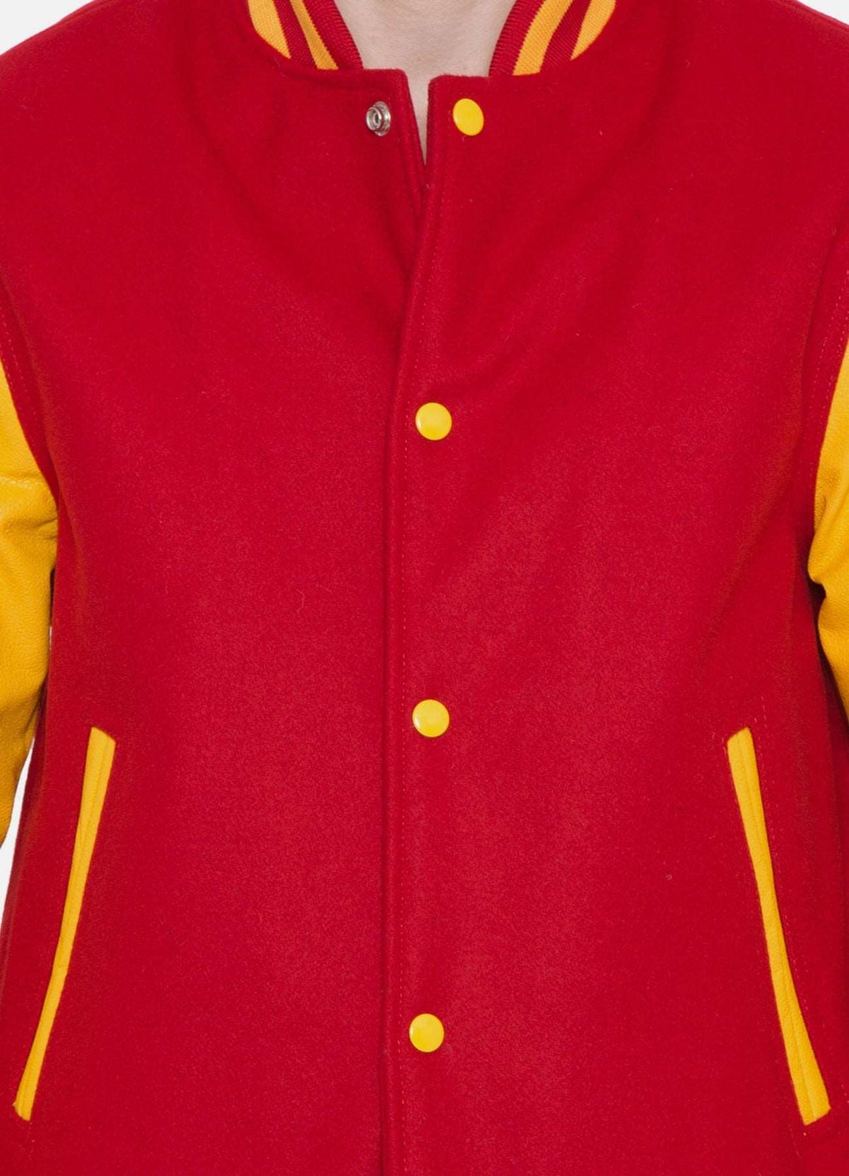 Mens Iconic Red and Yellow Varsity Jacket